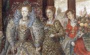 unknow artist Queen Elizabeth i leads in Peace and Plenty from a Garden Germany oil painting reproduction